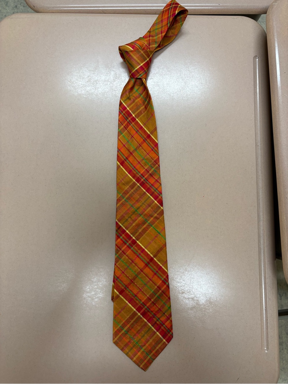 Vintage Polo Ralph Lauren 100% Silk Plaid Tie